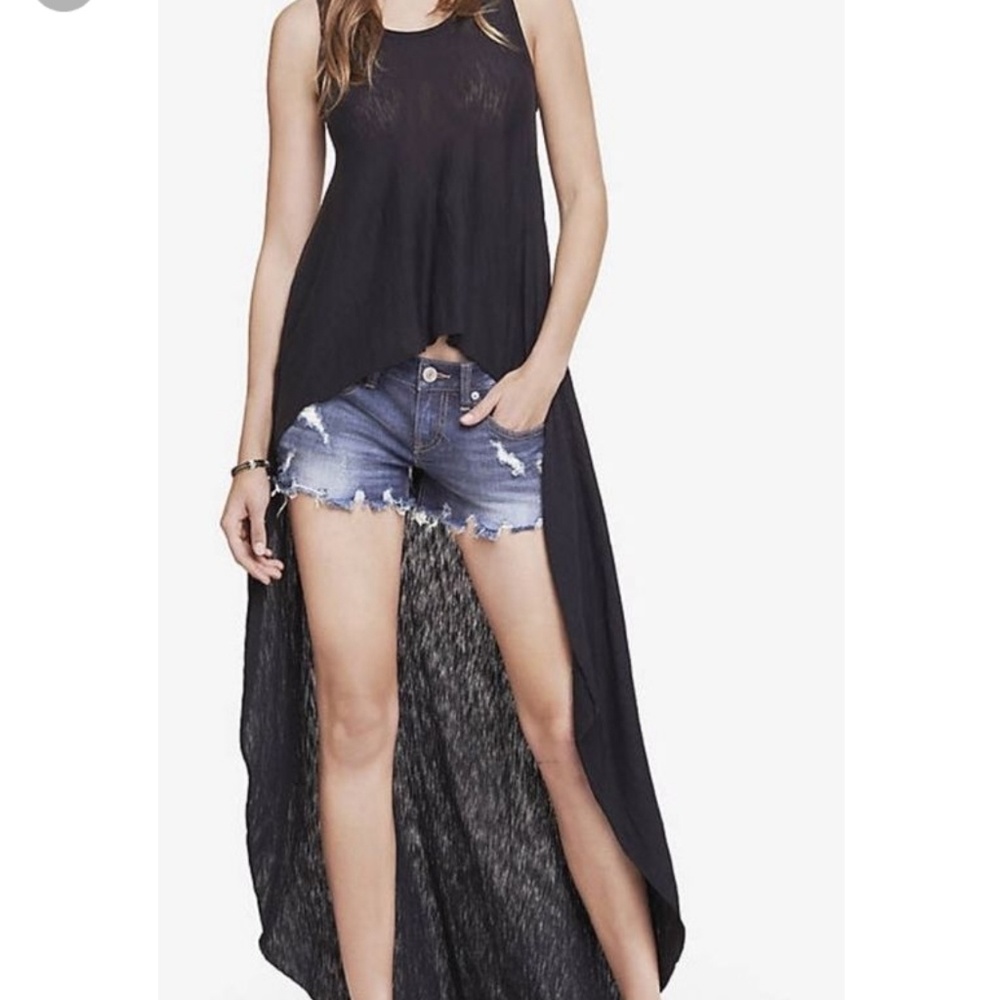 Express one eleven hi-lo over-size shirt